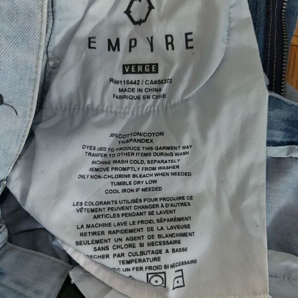 Empyre Verge Tapered Aged Light Wash Skinny Jeans sz 30 EUC - Picture 4 of 7
